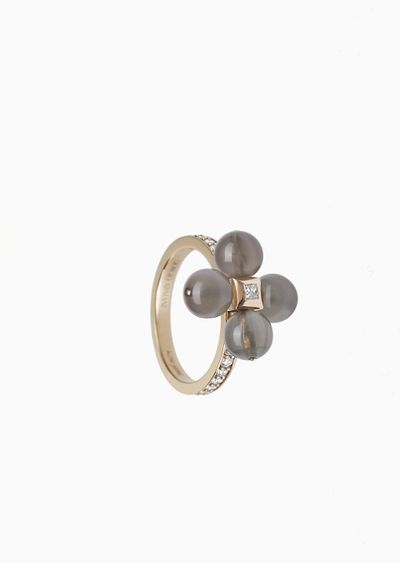 18k gold, diamond and moonstone Gioia ring - F