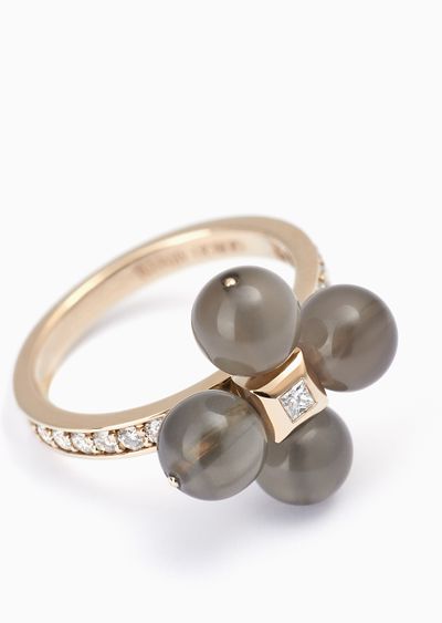 18k gold, diamond and moonstone Gioia ring - D