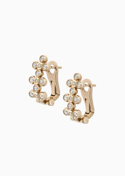 Gioia earrings in 18k gold and diamonds - F