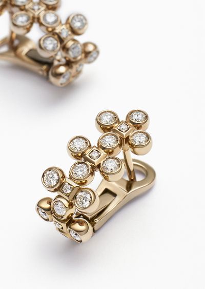 Gioia earrings in 18k gold and diamonds - D