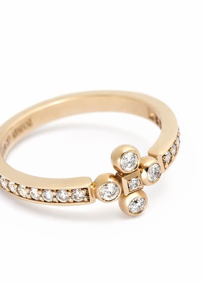 18k gold and diamond Gioia ring - D