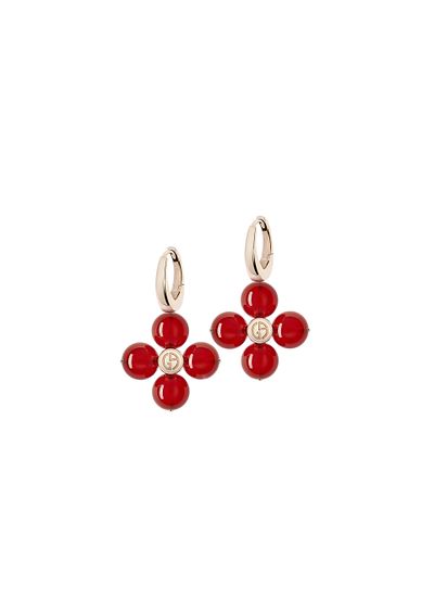 Tamara earrings in 18k gold and carnelian - F