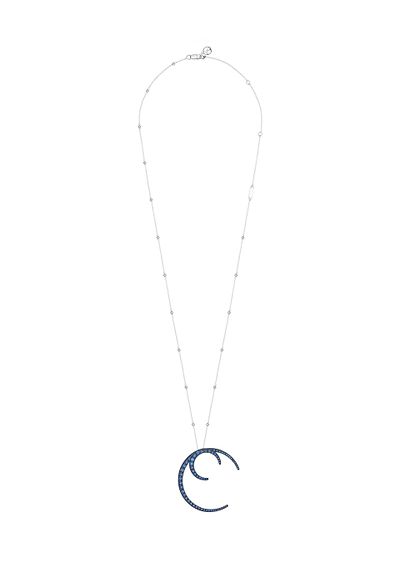 18K white-gold, sapphire Firmamento necklace - F