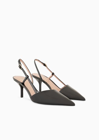 Patent leather slingbacks - D