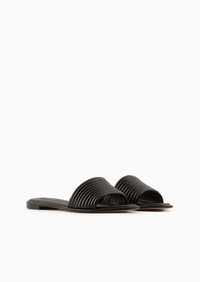 Heeled, nappa-leather sandals - D