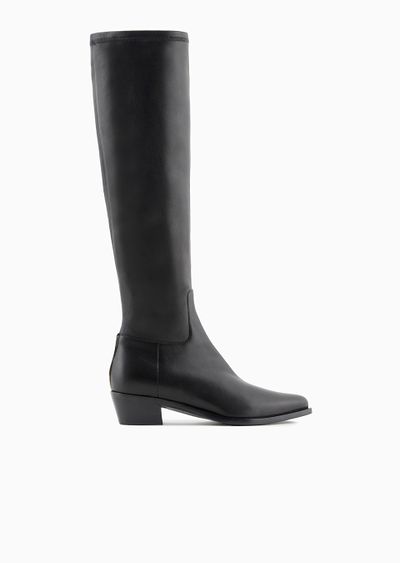 Stretch nappa-leather boots - F