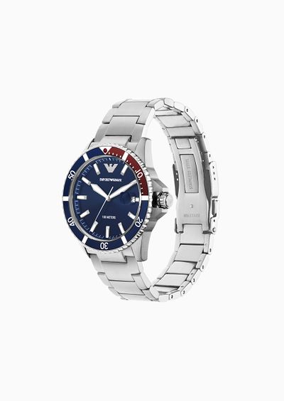 Three-Hand Stainless Steel Watch - D