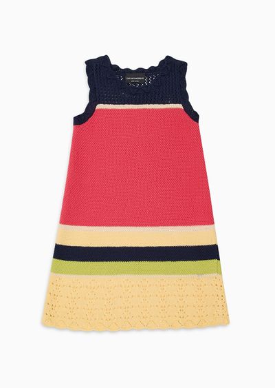 Sleeveless dress with crochet details - F