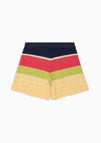 Shorts with crochet details - F