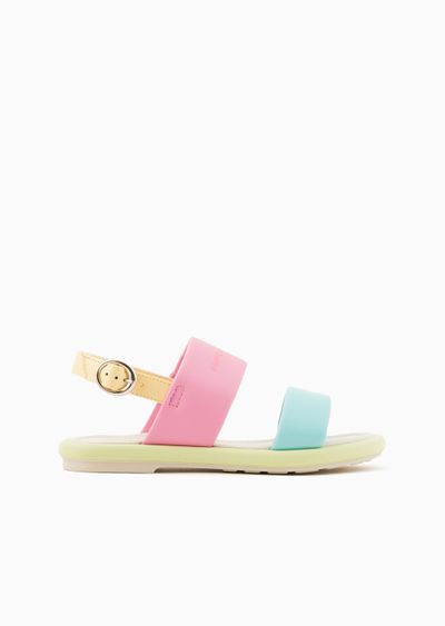 Double-band sandals in nappa leather - F