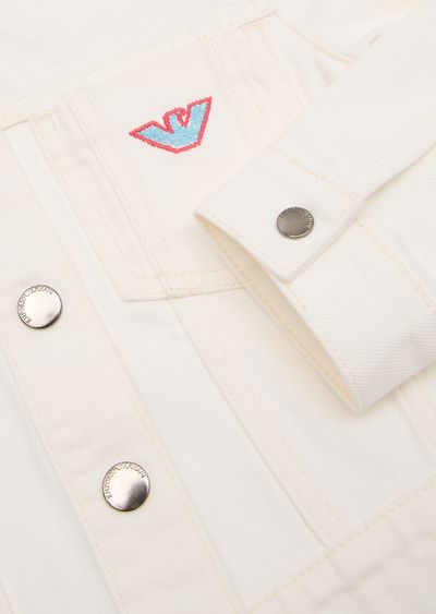 Drill jacket with logo embroidery - D