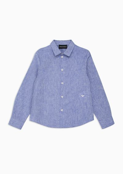 Linen-blend shirt - F