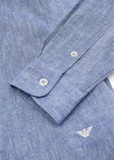 Linen-blend shirt - D