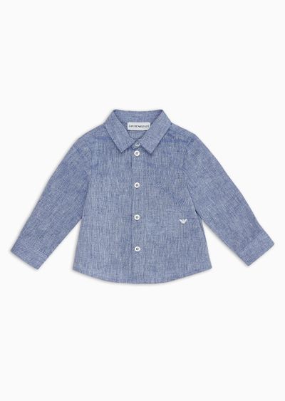 Linen-blend shirt - F