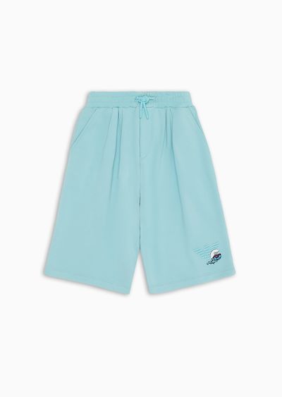 ASV board shorts made of organic jersey with The Smurfs embroidery - F