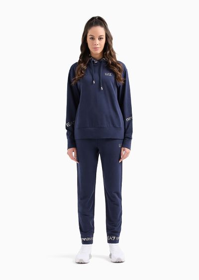 Stretch-cotton tracksuit with logo tape detail - D