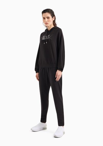 ASV organic cotton blend tracksuit with rhinestone logo - D