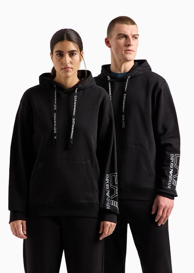 Unisex Core Identity organic-cotton hooded sweatshirt - D