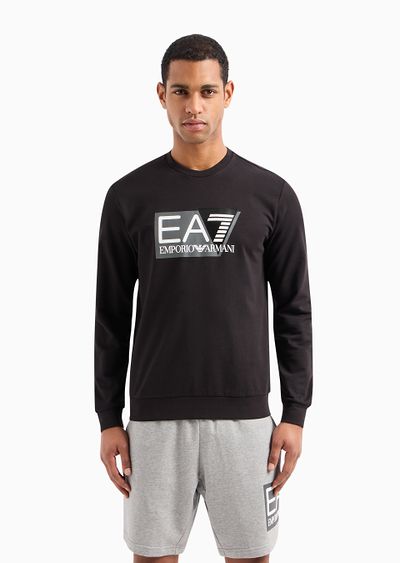 Visibility cotton crew-neck sweatshirt - D