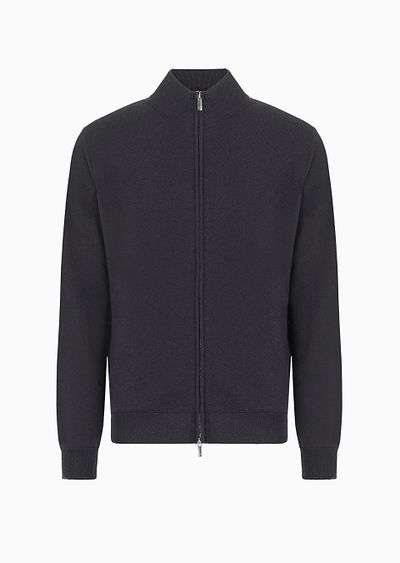 Zipped cardigan in cashmere - F