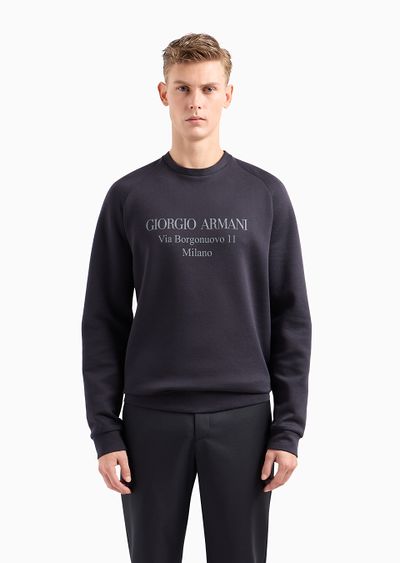 Borgonuovo 11 sweatshirt in cotton double jersey - D