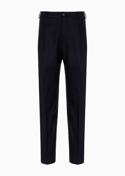 Wool flannel trousers - F