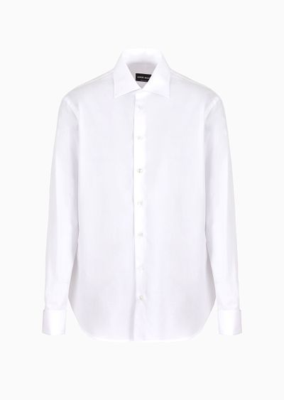 Regular-fit shiny-effect cotton shirt - F