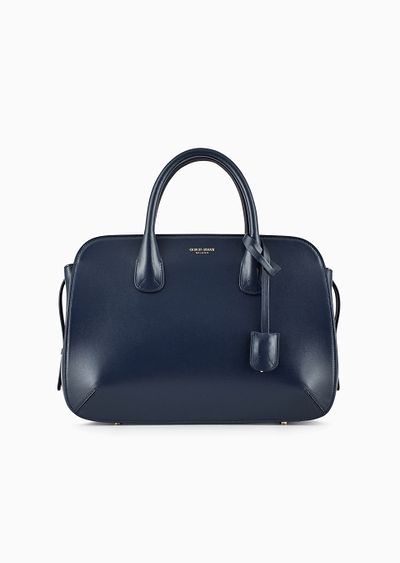 Large La Prima tote bag in palmellato leather - F