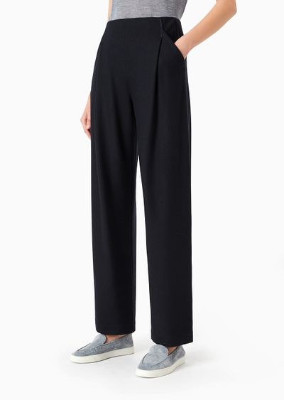 Flowing trousers in pure Casentino cashmere - D