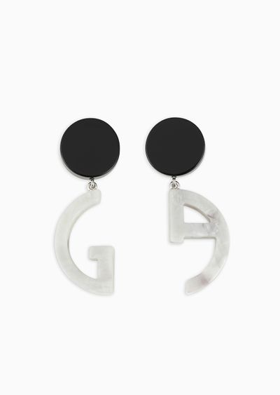 Earrings with GA resin pendants - F