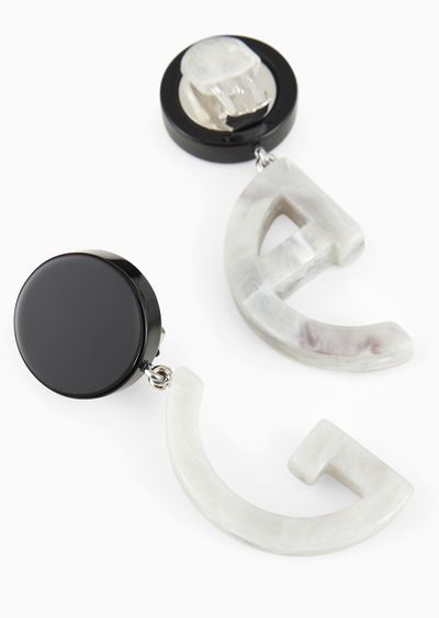 Earrings with GA resin pendants - D