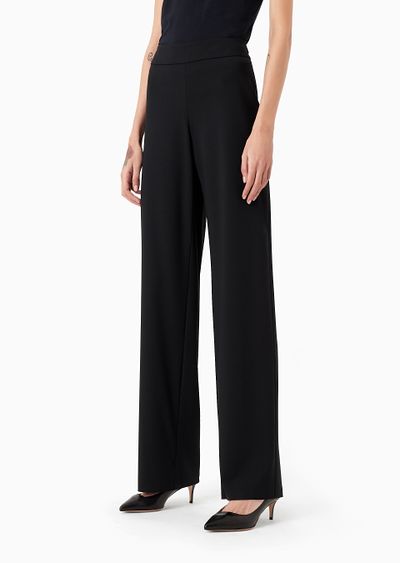 Wool crepe trousers - D