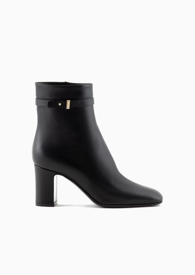 Nappa-leather heeled ankle boots - F