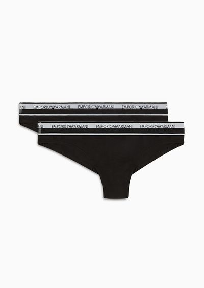 ASV two-pack of iconic logo band organic cotton Brazilian briefs - F