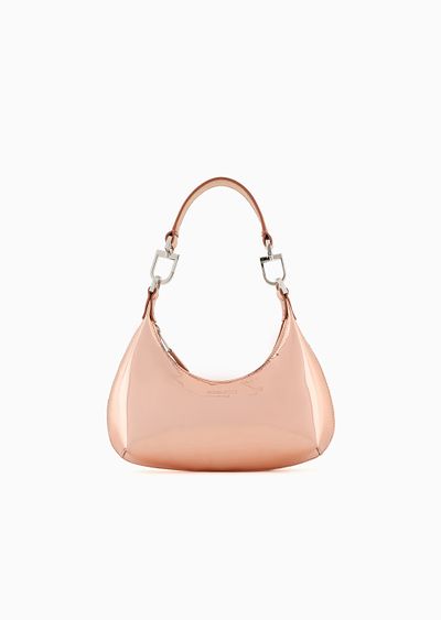 Lamé-leather la Prima mini hobo bag - F