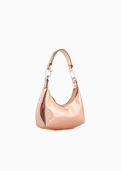 Lamé-leather la Prima mini hobo bag - D