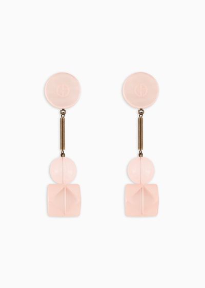 Resin clip-on pedant earrings - F