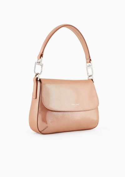 La Prima Soft small baguette bag in shiny nubuck - D