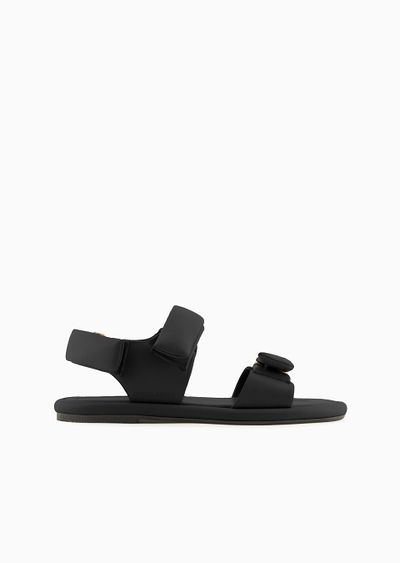 Padded nappa-leather flat sandals - F