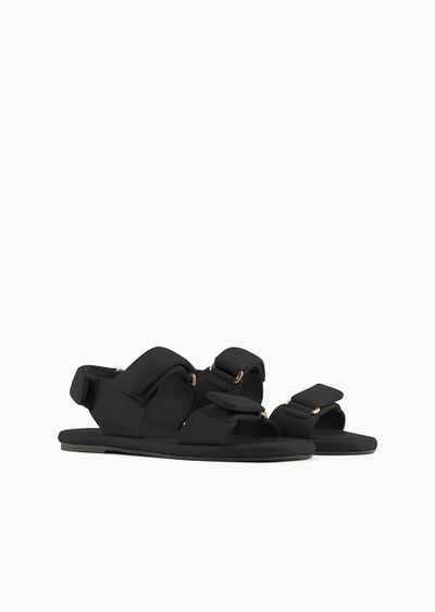 Padded nappa-leather flat sandals - D