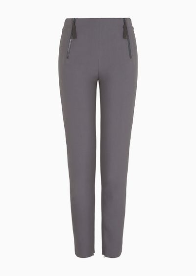 ASV straight viscose-cady trousers - F