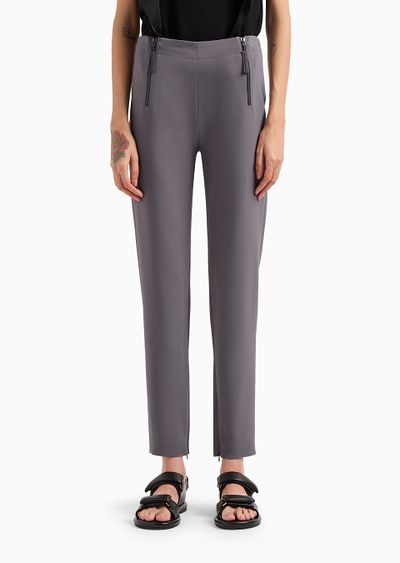 ASV straight viscose-cady trousers - D