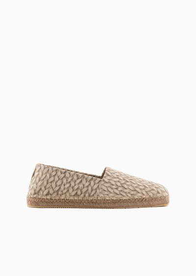 Woven-print suede espadrilles - F