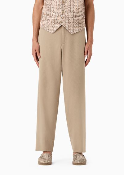 Two-dart, airbrushed linen trousers - D