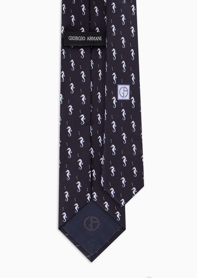 ASV printed silk tie - D