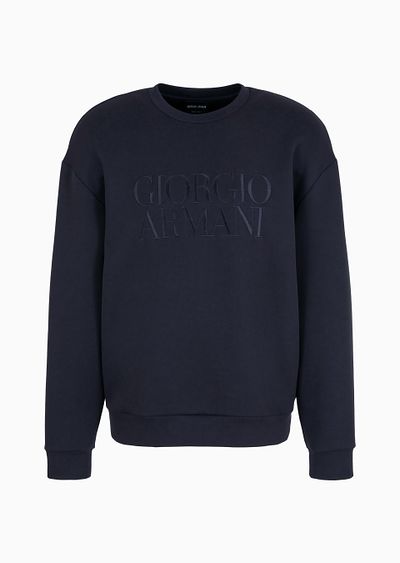 Micro-modal, double-jersey crew-neck sweatshirt - F