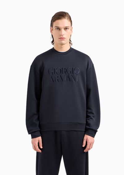 Micro-modal, double-jersey crew-neck sweatshirt - D