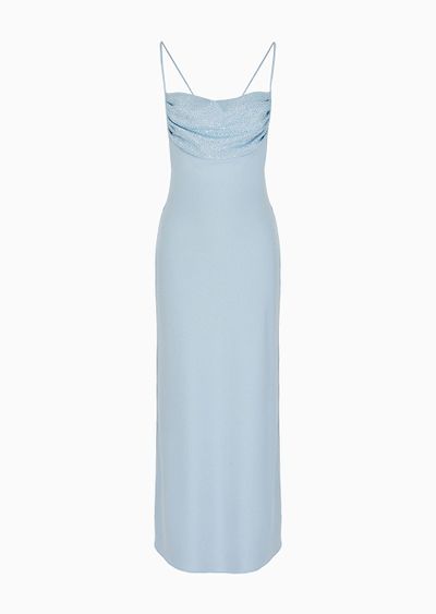 Bonded-viscose long dress - F