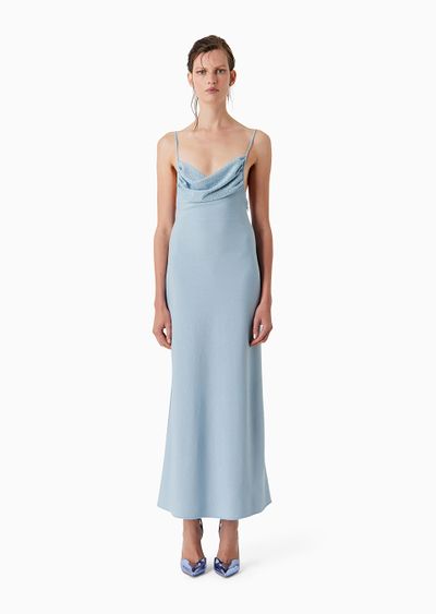 Bonded-viscose long dress - D