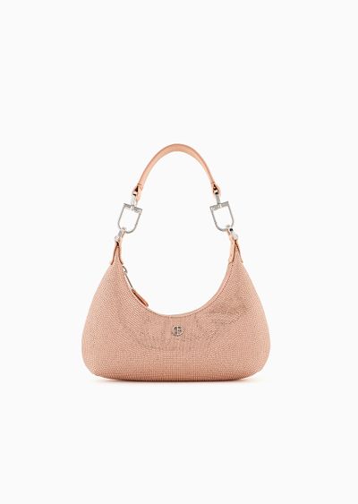 La Prima satin and rhinestone mini hobo bag - F